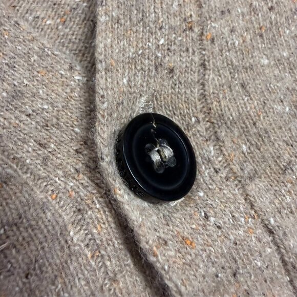 Lacoste Wool Mohair Angora Silk Cardigan Knit Sweater Beige Medium - Picture 4 of 8